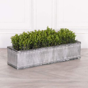 Multiuse Dark Galvanized <b>Rectangular</b> Planter Perfect for Wedding Events Party Setup Festive And Home Decoration From India - Product Image 4