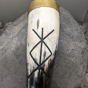 Hand Finished Natural Buffalo Horn Beer Mugs Polished Viking Drinking Horn for Water Unique and Durable Crafted Items - Product Image 1