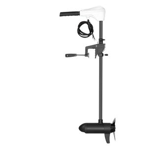 Moteur électrique de pêche à la traîne 12V à fixation sur transom pour bateaux, 55lbs de poussée, 8 vitesses, avec indicateur de batterie - Product Image 1