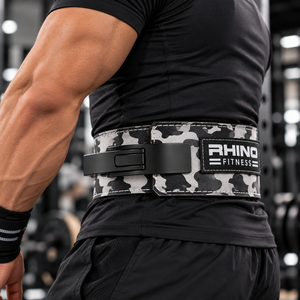 RHINO FITNESS Camo Neoprene Wrap-around Weightlifting <b>Waist</b> <b>Cincher</b> <b>Belt</b> with Lumbar Support Adjustable Quick Release Buckle - Product Image 1