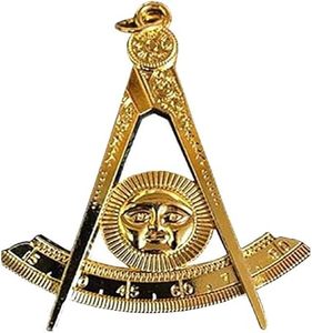 Jouet de collier maçonnique en or - Nouveau modèle Past Master, taille standard, plaqué or - Product Image 4