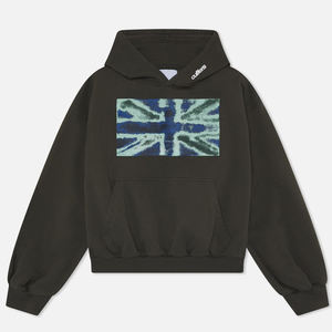 Vente en gros de sweats à capuche vintage décontractés à motif drapeau, 100% Coton, Écologiques, Confortables, Élégants, Coupe courte, Imprimés, Logo personnalisé, Coupe oversize - Product Image 6