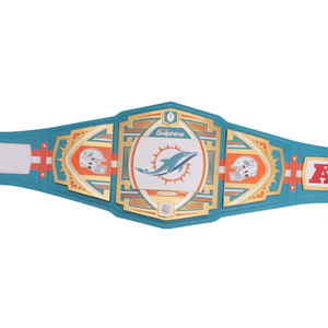 Miami Dolphins Championship Belt Customizable Football Wrestling Belt High Quality Collectible Sports Title Belt for Fans - Product Image 5