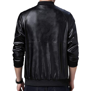 Chaqueta Unisex de Cuero PU con Cuello Alto, Diseño Sólido, Resistente al Viento y Transpirable, Ajuste Cómodo, Ropa Casual para Exteriores AI-LJ-053 - Product Image 2