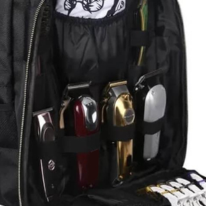 Portable Durable Multi-Function Barber <b>Backpack</b> Nylon/Polyester Material <b>Tool</b> Pockets Side Compartment for Men's Personal Care - Product Image 5