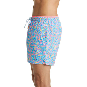 Shorts de plage personnalisés pour hommes, imprimé floral, maillots de bain à séchage rapide, taille élastique, vêtements de bain d'été, fournisseur OEM ODM - Product Image 4