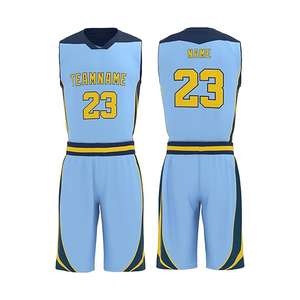 Ensemble d'uniformes de basketball personnalisés respirants et à séchage rapide pour adultes, tenue de sport grandes tailles, ensemble d'équipe 100 % polyester à manches courtes - Product Image 1