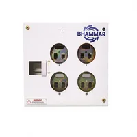 Boîte de distribution industrielle BHAMMAR à 24 prises, 20A 120V IP54, résistante aux manipulations, avec serrure, boîtier métallique, modèle KK59, Inde
