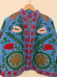 Velvet Suzani <b>Jacket</b> With Pocket Women Wear Winter <b>Jackets</b> Colorful Indian <b>Kantha</b> Work <b>Jacket</b> Traditional Suzani <b>Jacket</b> - Product Image 2