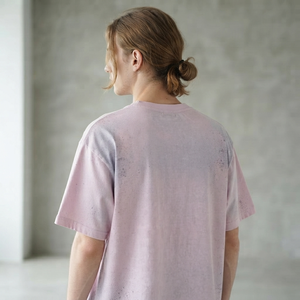 Camiseta personalizada de color rosa, lavada, de corte regular, cuello redondo, 100% algodón, suave, transpirable, de manga corta, estampada, para uso unisex. - Product Image 5