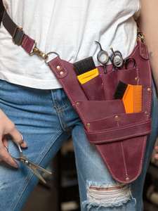 Étui en cuir pour ciseaux de barbier de style vintage, étui de barbier, pochette de taille pour styliste, ceinture réglable, sac à outils professionnel LBSH-0042 - Product Image 4