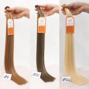 La mejor venta al por mayor I Tip Extensiones de cabello humano Paquetes de cabello crudo 12A Grado 100% Cabello Virgen sin procesar Cutícula alineada - Product Image 2