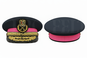 Whole Sale Cheap Price Customized Peak <b>Cap</b> Solid <b>Plain</b> Gold Embroidery Red Band Uniform Hat Custom Size Ceremonial Dress - Product Image 5
