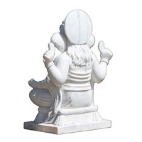 Esculturas de Ganesha en Mármol Puro Hechas a Mano, Acabado Pulido, para Mesa, Estante, Repisa, Templo, Decoración