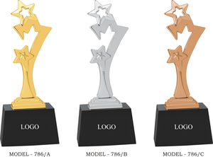 Durable star <b>trophy</b> with sturdy construction and base. - Product Image 1