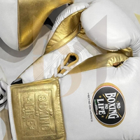 Ensemble de sparring de boxe personnalisé « No Boxing No Life » – Kit de sparring de boxe professionnel en cuir de haute qualité avec gants, protège-tête et protège-guêtres