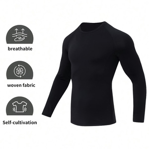 Chemise de compression respirante et légère pour homme à manches longues, vêtements de sport personnalisables pour les séances d'entraînement et de pratique - Product Image 2