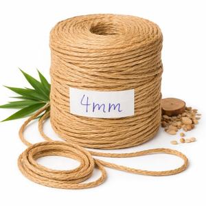 Corde torsadée en jute naturelle écologique 4 mm, cordon biodégradable résistant pour le jardinage, l'artisanat, la décoration, l'emballage, l'usage quotidien LMC GLOBAL - Product Image 1