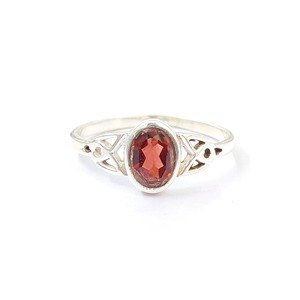 Vintage Style 2.0 Grams <b>Garnet</b> Gemstone <b>Ring</b> Fashion Bezel Setting Inlay - Product Image 1