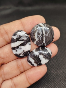 Zebra Jasper Loose Gemstones Cabochons Hand Polished Flat Backs for Jewelry Making - Product Image 5