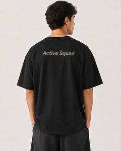 Camiseta de Manga Corta para Hombre, Estilo Casual, Cuello Alto, Cómoda, Transpirable, de Poliéster/Algodón, de Alta Calidad, Marca Active Squad - Product Image 3