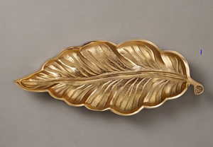 Plateau de service en feuille d'or, métal poli, motif végétal décoratif, fait main, pour la maison, les mariages, les événements et les restaurants - Product Image 4