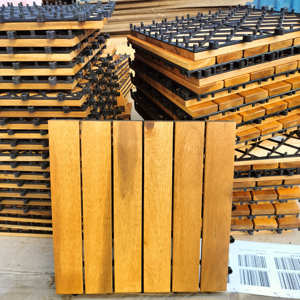 DIY Modern Interlocking Wood <b>Plastic</b> Composite Decking Tile 30x30cm Outdoor Patio Balcony Terrace Garden Easy Install Waterproof - Product Image 2