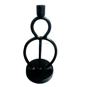 Anneaux Bougeoir Cône En Fer Forgé Grands Bougeoirs Pour La Maison Décorative De Mariage Et De Fête - Product Image 1