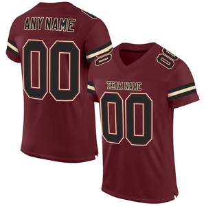 Wholesale Direct OMMIZ INDUSTRY Custom Brown <b>Gold</b> Mesh Authentic Football Jersey - Product Image 5