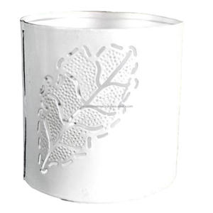 Bougeoirs votifs ronds décoratifs pour la maison de fer avec le revêtement blanc de poudre fini pour le bougeoir votif de décor à la maison - Product Image 5