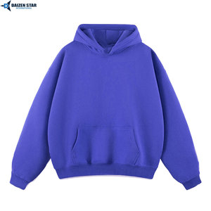 <b>Men's</b> Oversized Hooded Sweatshirt Solid Color Fleece Casual <b>Pullover</b> Hoodie Autumn Knitted Pocket Design Regular Fit - Product Image 6