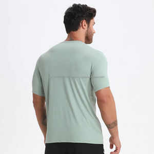 Camiseta Deportiva de Cuello Redondo para Hombre, Camiseta de Secado Rápido para Fitness y Culturismo, Ropa Deportiva para Hombre, Camiseta de Gimnasio de Manga Corta - Product Image 3