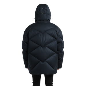 Veste d'hiver pour homme, matelassée, à capuche, coupe-vent, imperméable, chaude, isolée, alternative au duvet, vêtements d'extérieur - Product Image 3