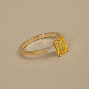 14K Solid Gold 2.07 Carat Blue Lab Grown Multi Shape Diamond Pear Open Bypass <b>Ring</b> Children's Luxury <b>Adjustable</b> Trendy IGI - Product Image 3