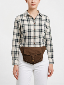 Sac banane tendance en toile de coton pour la vente en gros – Pochette compacte pour la taille avec sangle réglable, idéale pour la randonnée, antivol et légère - Product Image 4