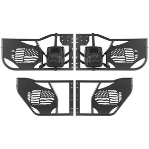 Porte in Acciaio Tubolare per Jeep Wrangler JK Unlimited 2007-2018 - Copertura Tonneau Anteriore e Posteriore per 4 Porte Compatibile con Porte Tubolari Jeep - Product Image 1