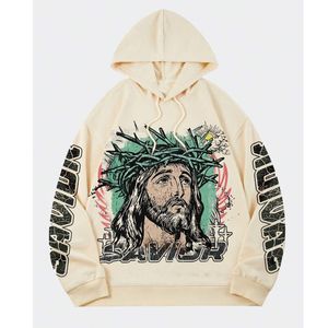 Custom Graphic <b>Hoodie</b> Mens Savior Y2K Vintage Streetwear Oversized Fleece Pullover <b>Christian</b> Sweatshirt High Quality Tracksuits - Product Image 1