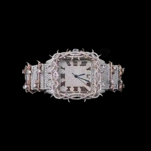 Montre en diamant moissanite sur mesure au design unique pour hommes et femmes, montre-bracelet de luxe disponible en qualité et prix d'exportation - Product Image 4