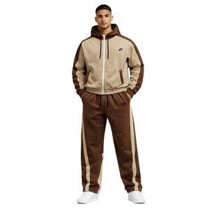 Vente en gros de sweats à capuche pour hommes, ensembles de jogging, streetwear Y2K, détails contrastés, sweats en molleton avec logo personnalisé, fabricant OEM en gros aux États-Unis - Product Image 1