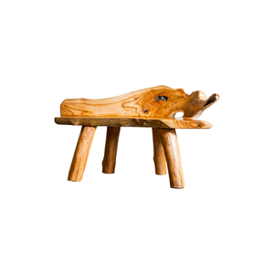 Banco de raíz de teca rústico de lujo ARTERRA Premium, muebles de patio artesanales para exteriores, asiento de madera para casa, villa o resort - Product Image 1