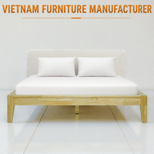 Fábrica OEM/ODM: Estructura de Cama de Madera de Caucho Ecológica con Diseño Desmontable, Cama de Plataforma de Madera sin Herramientas, Muebles Minimalistas para Dormitorio - Product Image 1
