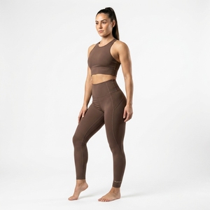 Conjunto Deportivo de Dos Piezas para Mujer, Sujetador Deportivo de Cuello Alto y Leggings de Cintura Alta, Ropa Deportiva para Yoga y Ejercicio - Product Image 5