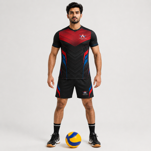 Tenue de volley-ball respirante en polyester de haute qualité, confortable et anti-humidité pour équipe - Product Image 1