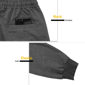Pantalon de jogging décontracté d'hiver coupe droite en toile légère à motif, taille mi-haute élastique, séchage rapide, écologique - Product Image 6