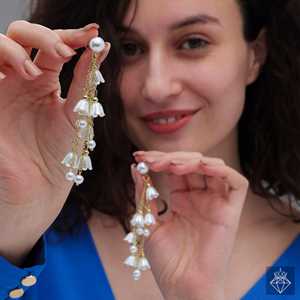 PRAO Twinkling Garden Pearl Pendientes Colgantes Estilo - Product Image 3