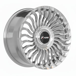 Gloss Black Flow Formed Alloy <b>Wheels</b> One Piece Cast Concave Multi Spoke Machined Silver 19 20 21 22" Inch Rims - Product Image 2