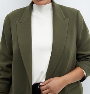 Wholesale Fashion Spring Autumn Ladies Blazer Suit Elegant Solid Color Lapel Collar Slim Fit Jackets <b>Office</b> Blazer for Women - Product Image 3