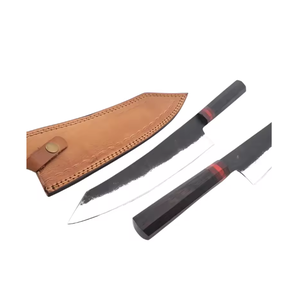 Couteau de chef artisanal en acier à haute teneur en carbone, manche en bois, couteau de cuisine forgé, fabricant OEM avec logo personnalisé - Product Image 5