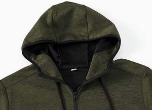 Sweat-shirts et pulls à capuche pour hommes en coton polyester brodé, qualité supérieure, coupe décontractée, manches longues, demi-zip - Product Image 2