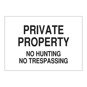 Panneau de signalisation « Propriété privée Brady » : Interdiction de la chasse et d'intrusion sur les terres agricoles et sites privés - Product Image 1